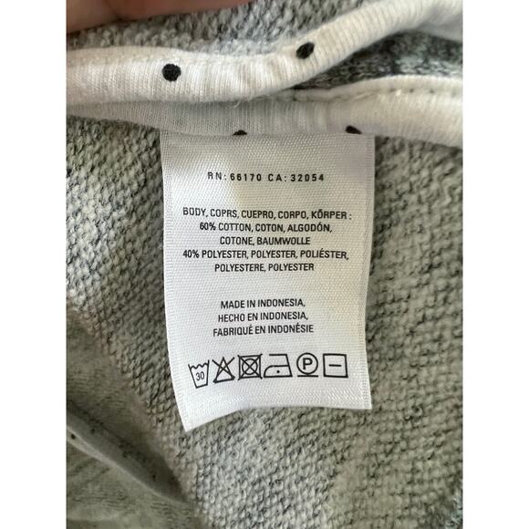 Anthropologie Saturday Sunday Open Front Sweatshirt Cardigan Black White Small - Picture 8 of 13